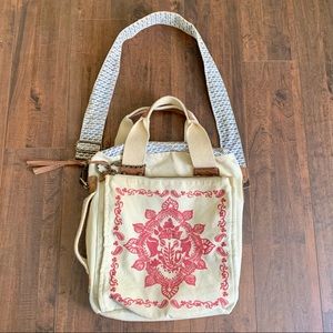Lucky Brand Fremont Boho Elephant Canvas Crossbody